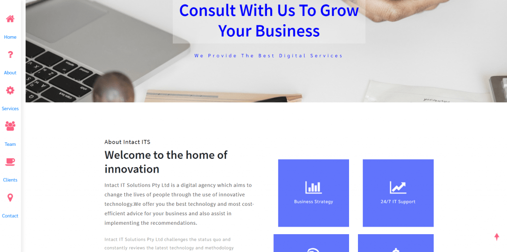 Intact IT Solutions – Website