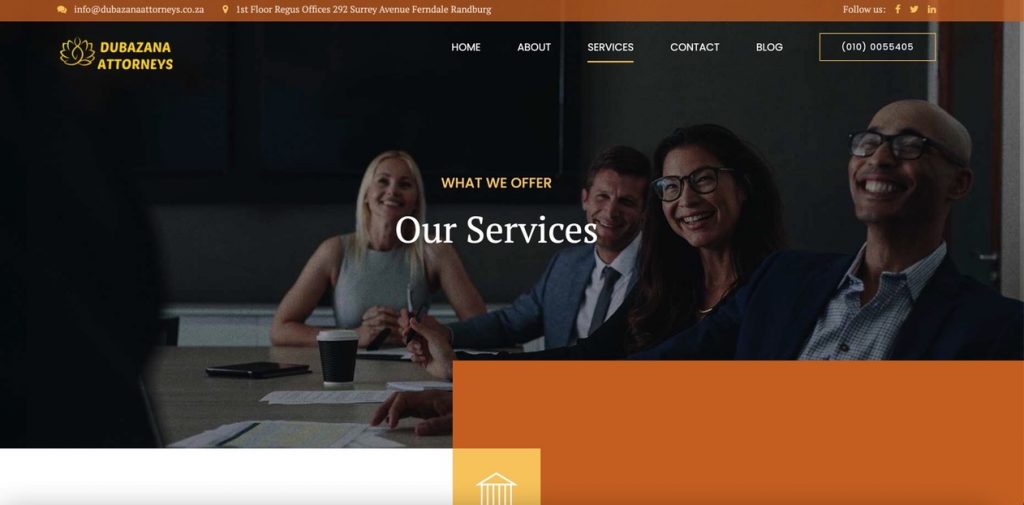 Dubazana Attorneys – Website Development