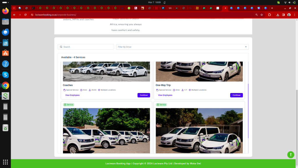 Lociware Booking Web and Mobile App