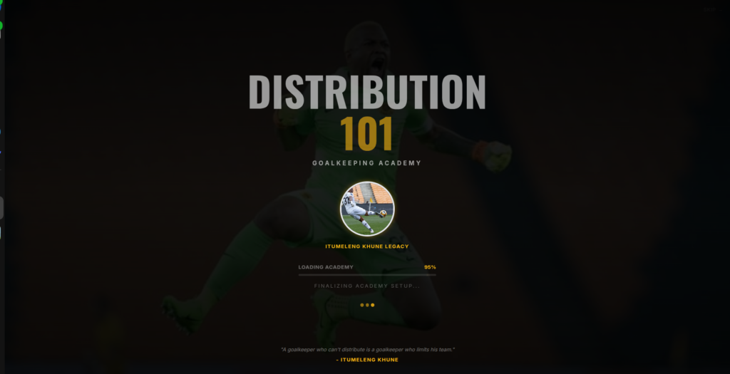 Itumeleng Khune Academy – Web App Concept